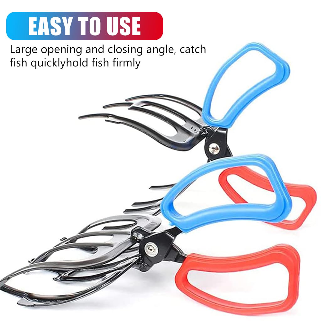 Proberos Fishing Gripper for Secure Catch and Release with Three Row Tong Design | Metal Anti Slip Handle