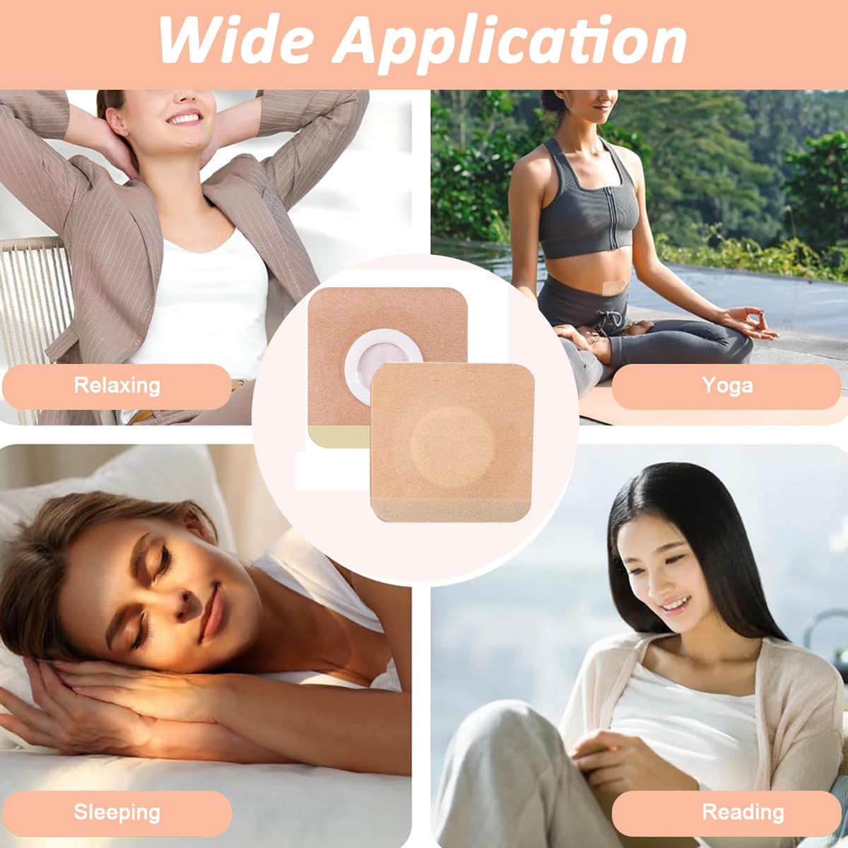 HANNEA Castor Oil Patches for Belly Button with 30 Count Self-Adhesive Design | Organic Cotton