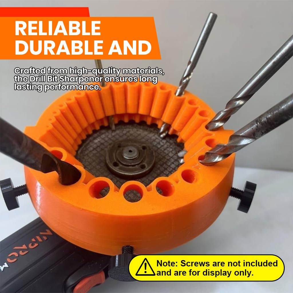 Serplex Drill Bit Sharpener for 2–13mm Bits with Multi Slot Design for 125mm Angle Grinder