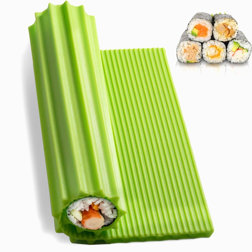 Supvox Silicone Sushi Maker for Easy Home Rolling with Non Stick Grooved Pattern | Heat Resistant Food Grade Mat