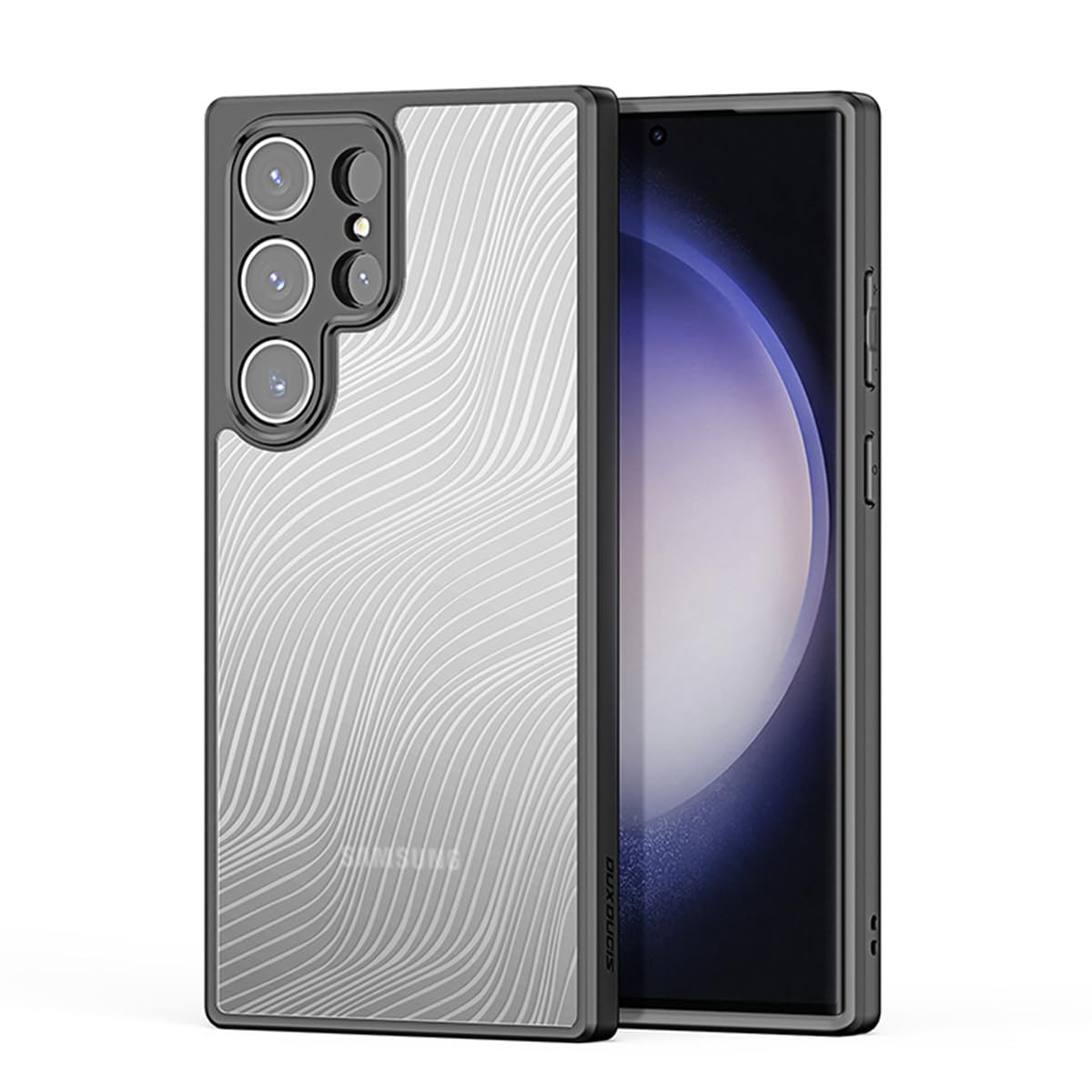 ZORBES Phone Case for Samsung Galaxy S24 Ultra with 0.8mm Raised Frame and Matte Finish | Slim PC and Silicone Cover