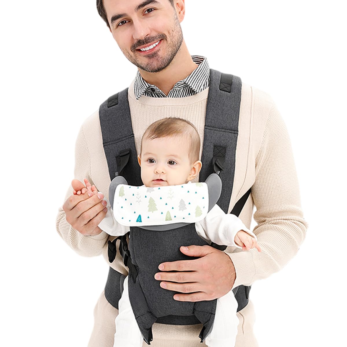 SNOWIE SOFT Baby Carrier Bag for 0 to 3 Year Baby with Adjustable Straps and Breathable Cotton Fabric | Pink Kangaroo Style Carrier for Mothers