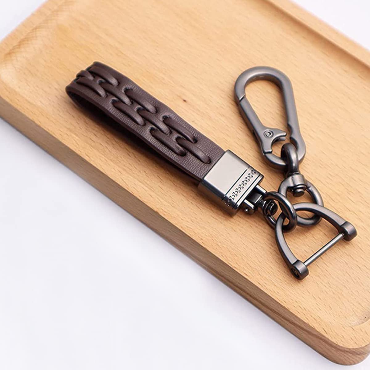 ELEPHANTBOAT Car Key Chain for Universal Keys with Screw Fixed Design and Gold Alloy Buckle