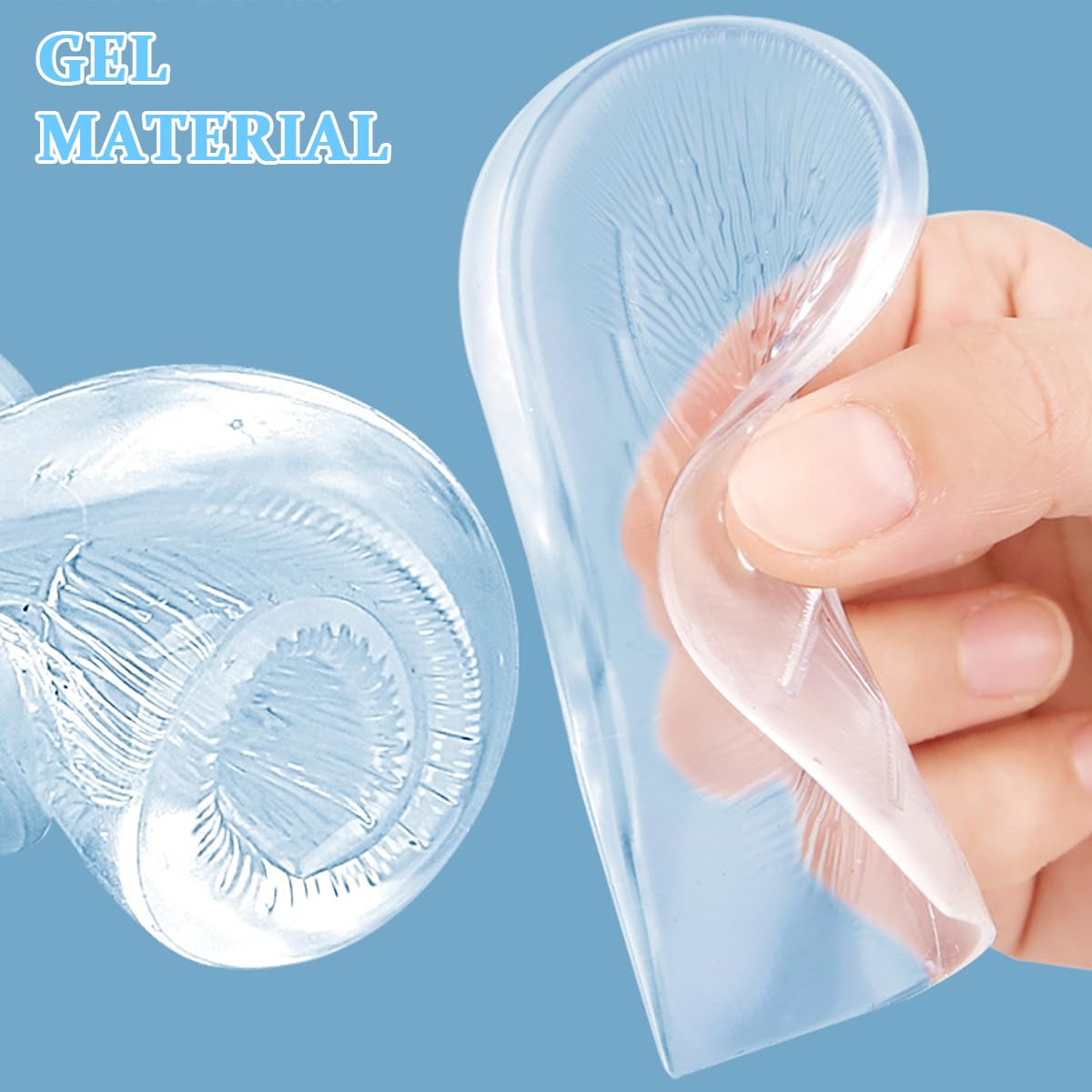 HANNEA Orthotics Shoe Insert for Pronation Correction with 2x11cm Gel Wedge | Adjustable Height Support