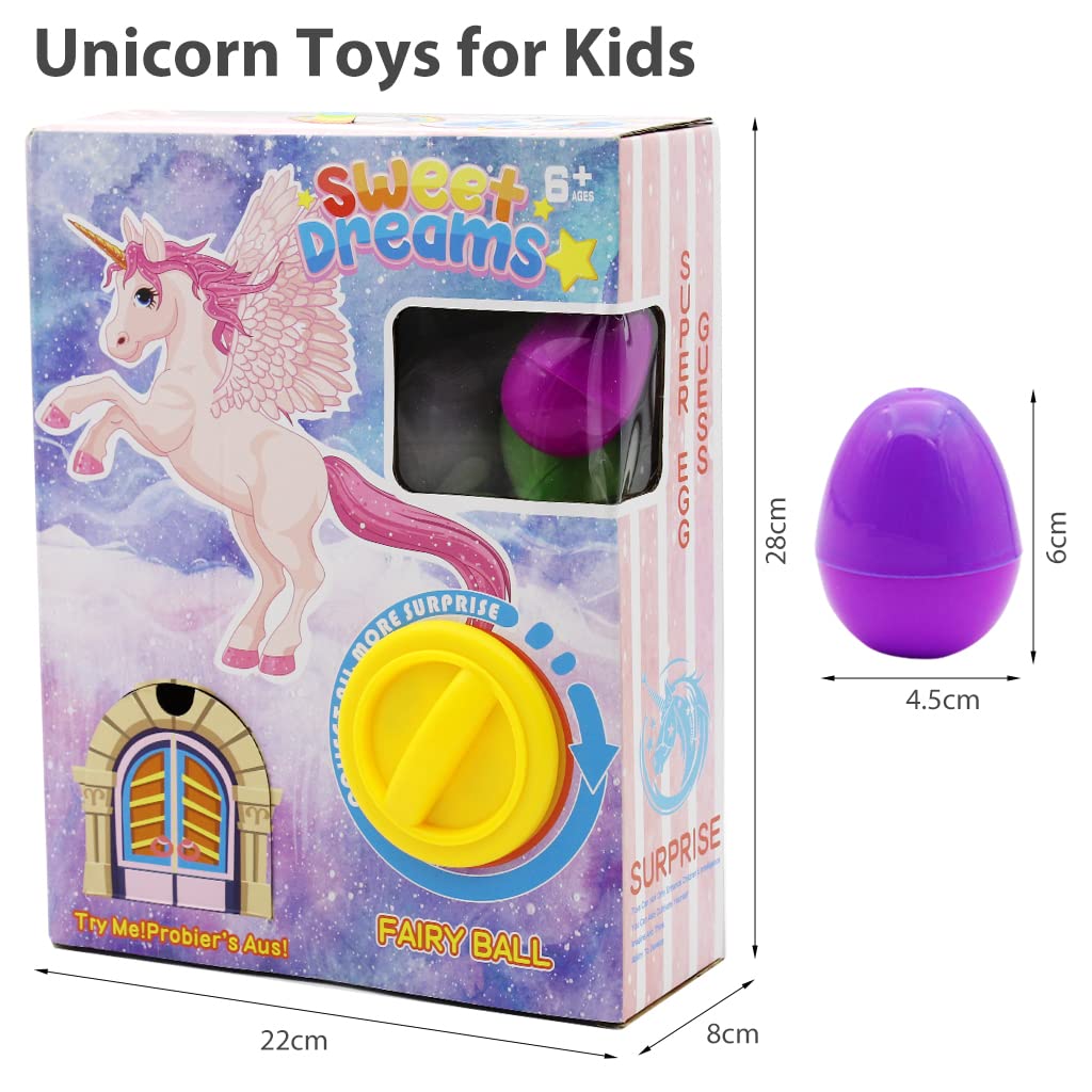 PATPAT Unicorn Toy Vending Machine for Kids with 6 Color Capsules and 9 Bonus Surprises | Ideal Birthday Gift