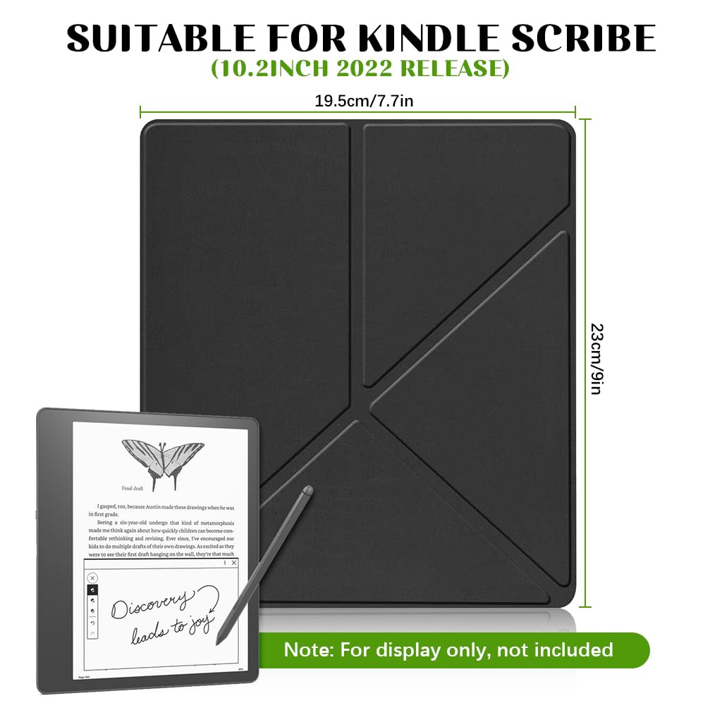 ZORBES Case Cover for Kindle Scribe 10.2 Inch with Multi Angle Folding Stand and PU Leather