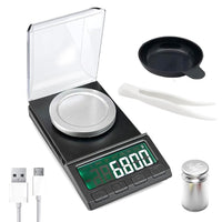 HASTHIP® Digital Kitchen Weighing Scale for Home 50g/0.001g Food Weighing Scale for Diet LCD Digital Pocket Scale with Tray Calibration Weight & Tweezer Portable Electronic Kitchen Scale for Jewellery