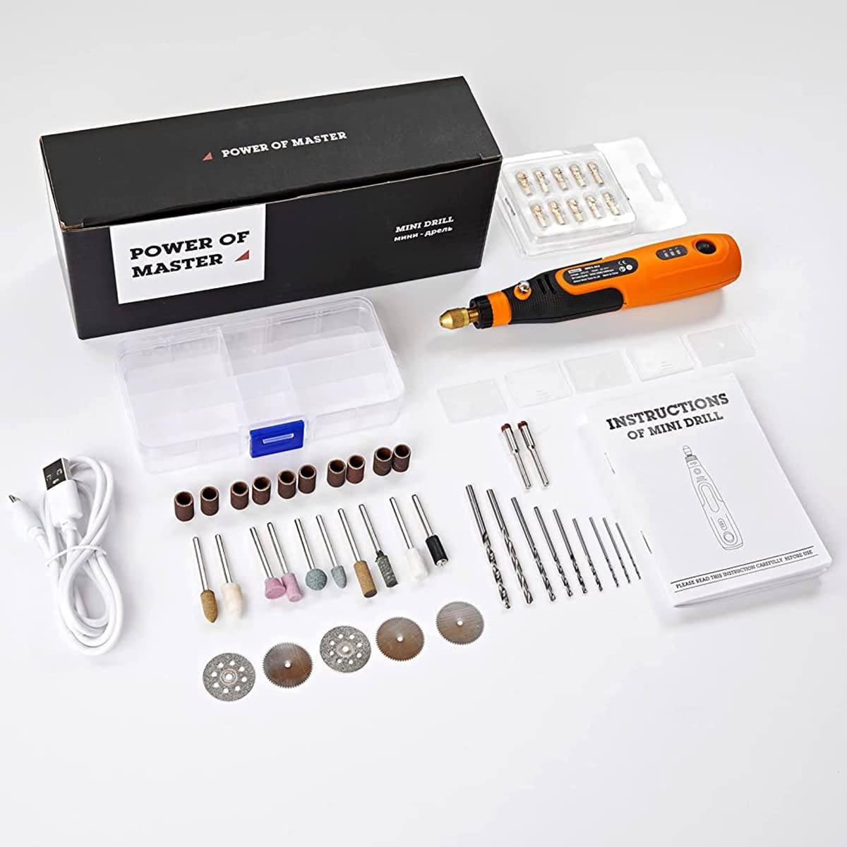 Verilux Mini Cordless Drill Machine with 90PCS Rotary Tool Kit for DIY Crafts | USB Rechargeable