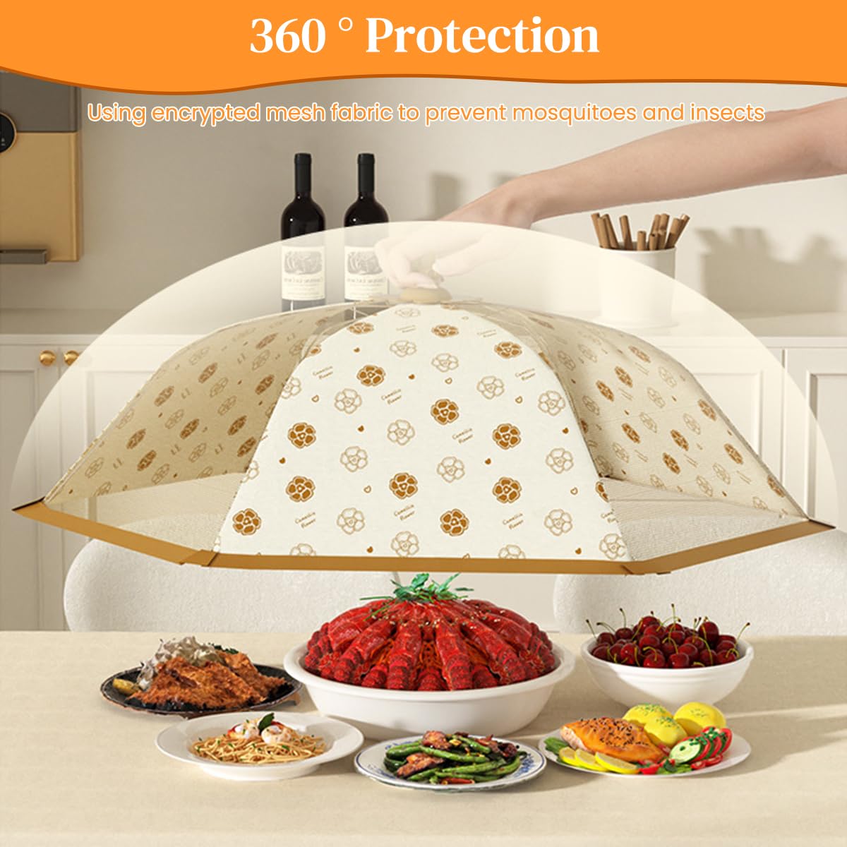 Supvox Food Cover for Home and Outdoor Use featuring Pop Up Umbrella Design and 16.5 in Size