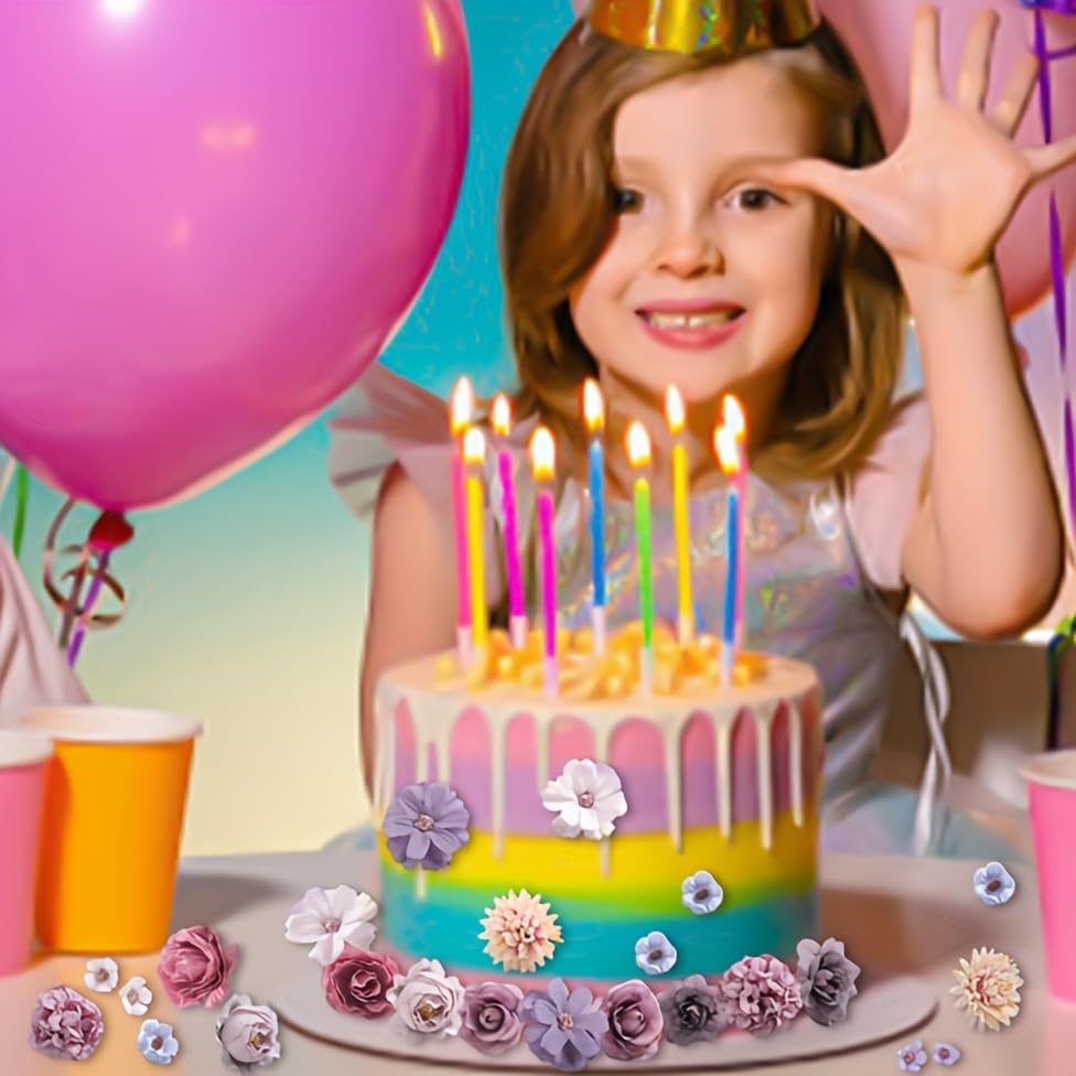 Supvox Artificial Flower Decorations for DIY Crafts featuring 18 Mixed Purple Pieces | Home Décor