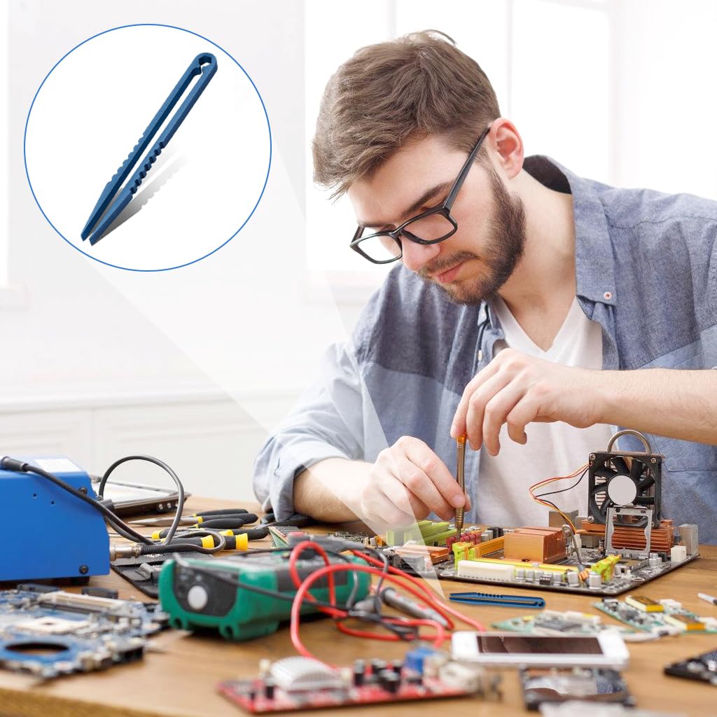 HASTHIP Tweezer for Electronics and Watch Repair featuring 3 in Precision Tips | TC4 Titanium Alloy