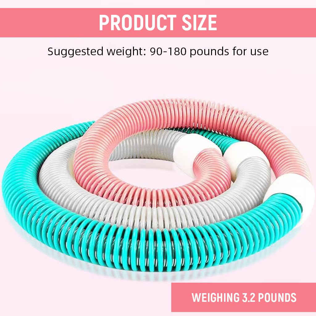 Proberos Weighted Soft Hula Hoop for Core and Waist Training with Stainless Steel Frame | Colorful Design