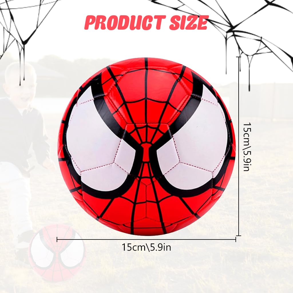 Proberos Kids Soccer Ball for Outdoor Play featuring Spiderman Design and 15cm PVC Toy | Ideal Gift for 4–8 Year Olds