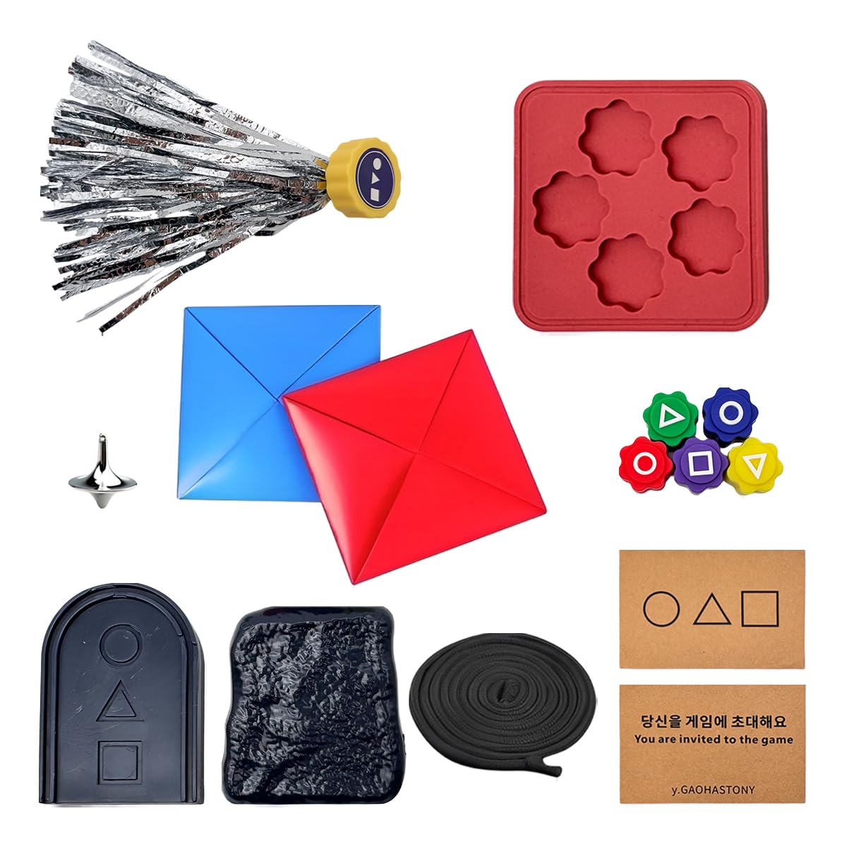 PATPAT Gonggi Korean Game Set for Family Fun featuring Tossing Stones and Tile Flipping | Traditional Korean Toys Collection