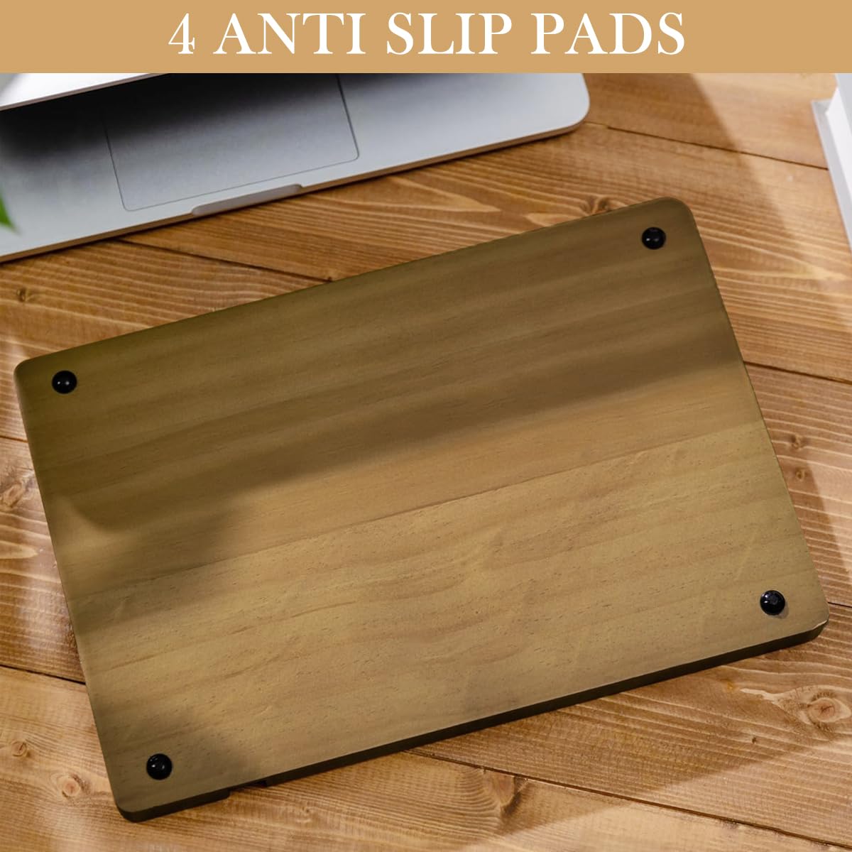 Climberty Valet Tray Organizer for Desk and Nightstand with Cable Notches & PU Lining | 3PCS Wooden Catchall for Keys Wallet and Phone