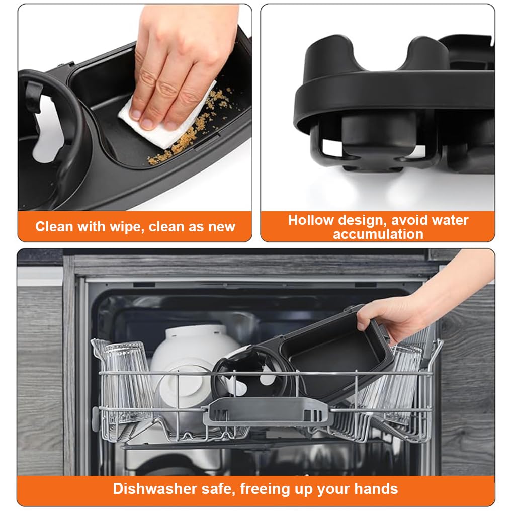 ZIBUYU Universal Stroller Snack Tray with 3 in 1 Cup and Phone Holder | 29×12.8×10.6 cm Adjustable ABS Food Tray