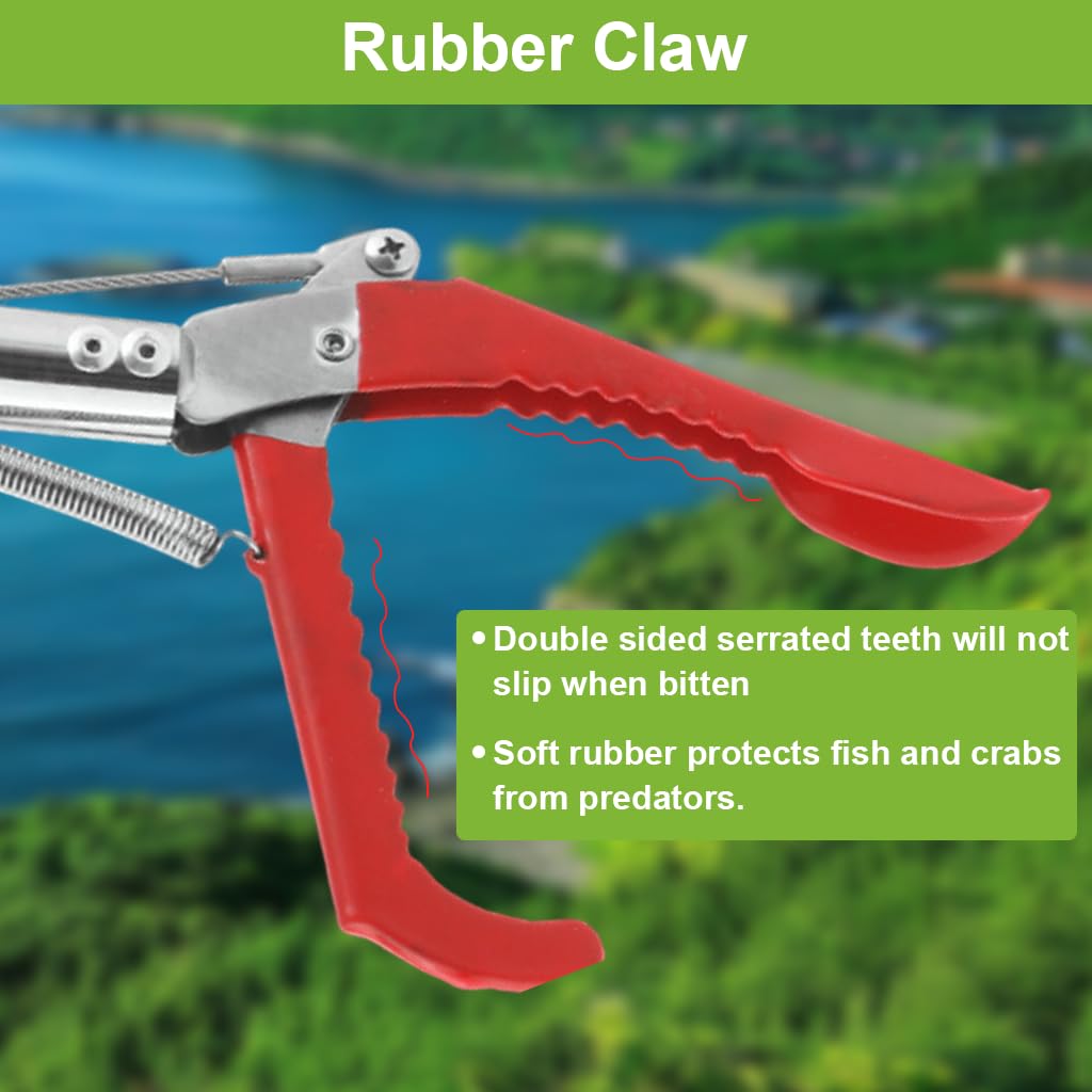 HASTHIP Grabber Reacher Tool 150cm for Litter Pick Up with Anti Slip Clamp and Ergonomic Handle