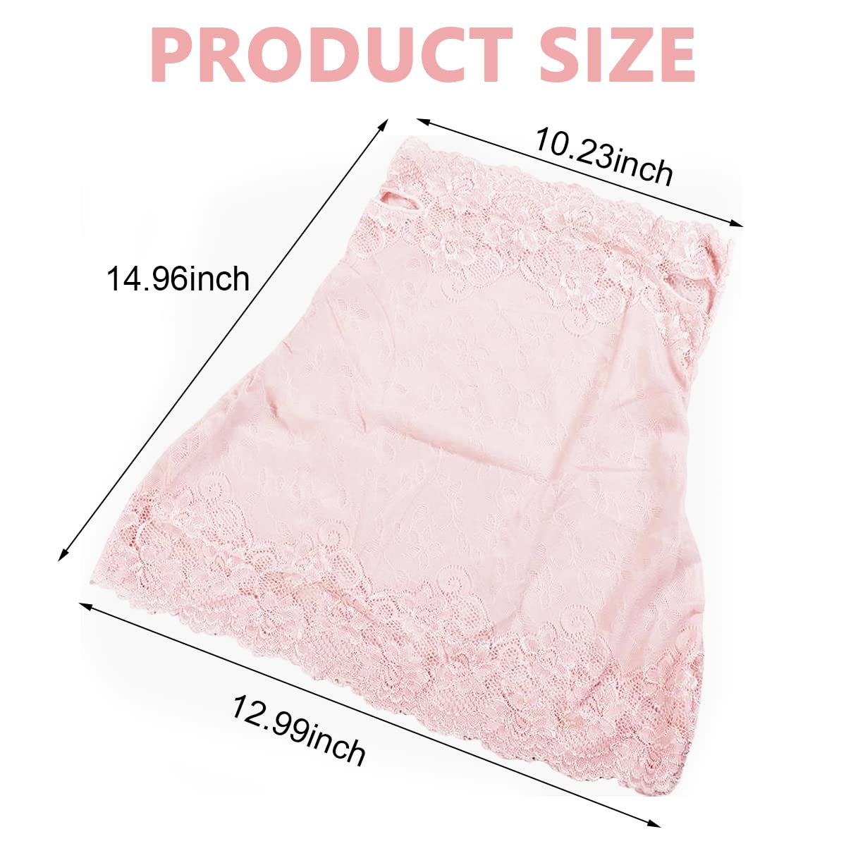 PALAY Lace Face Cover for Women featuring Hanging Ear Design and Breathable Ice Silk | Pink Sun Protection Veil for Outdoor Activities