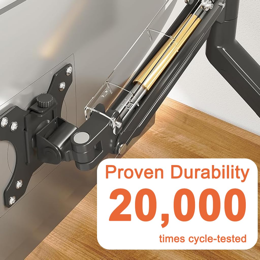 ZORBES Monitor Arm for 17–23 inch Screens with Screw Mount | Aluminum Alloy Adjustable Riser