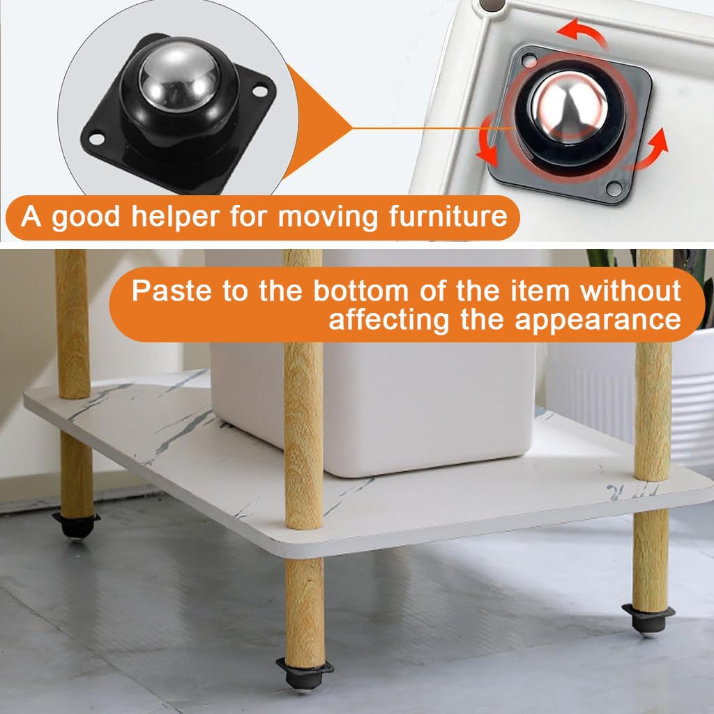 HASTHIP Caster Wheels for Furniture and DIY Projects featuring 360° Swivel Design | 4pcs 400kg Capacity