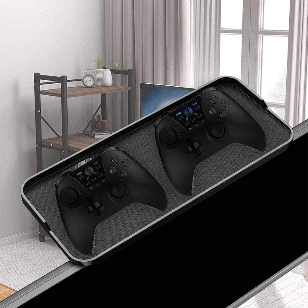 HASTHIP Screen Top Shelf for TV and Monitor with Triangle Stand | ABS Tray and Cable Hole