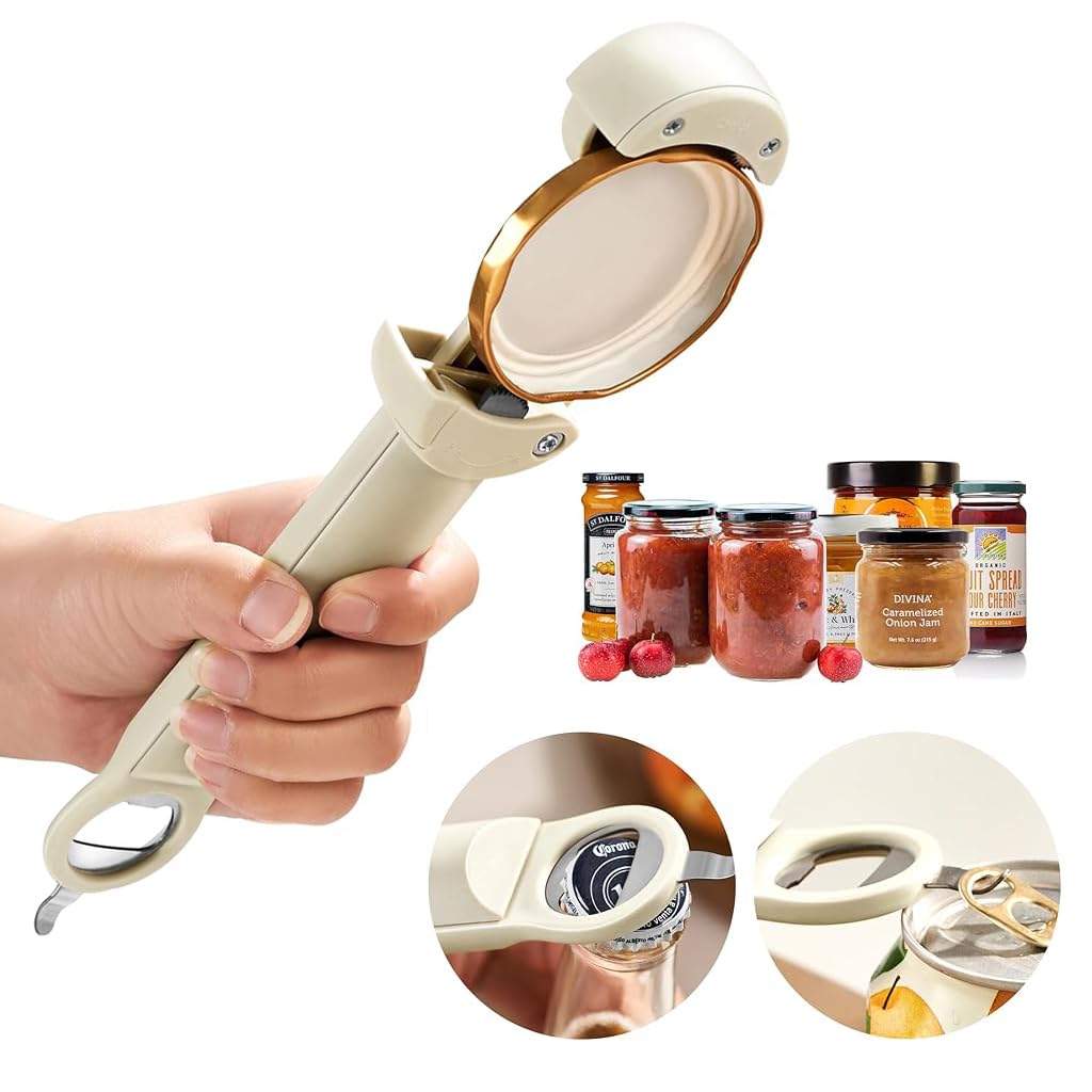 HASTHIP® Jar Opener - Multifunctional Retractable Bottle Opener, Adjustable Multifunctional Stainless Steel Can Opener for Jars Up to 3.75