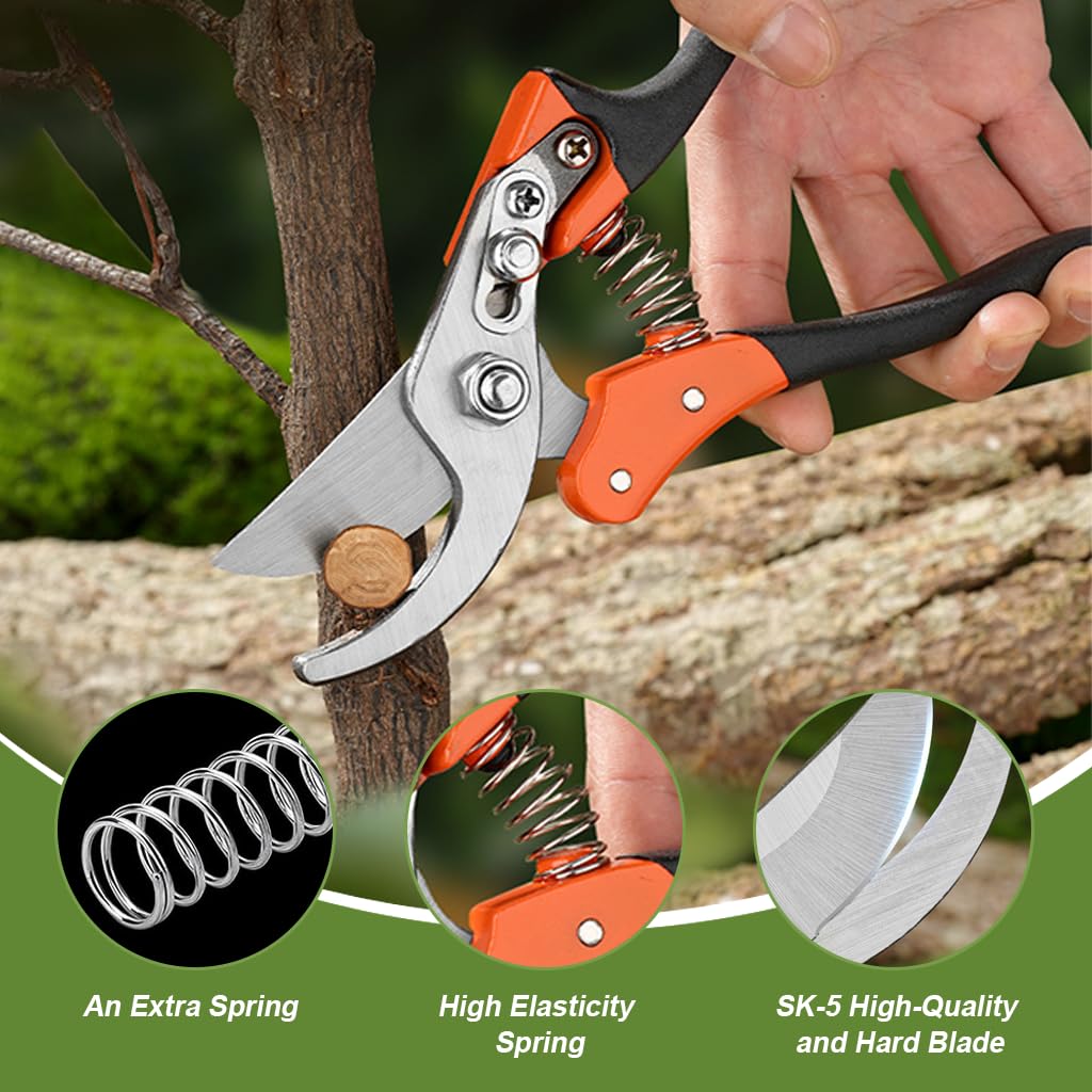 HASTHIP Gardening Scissor for Home Garden with Spring Loaded Mechanism and Ergonomic Handle