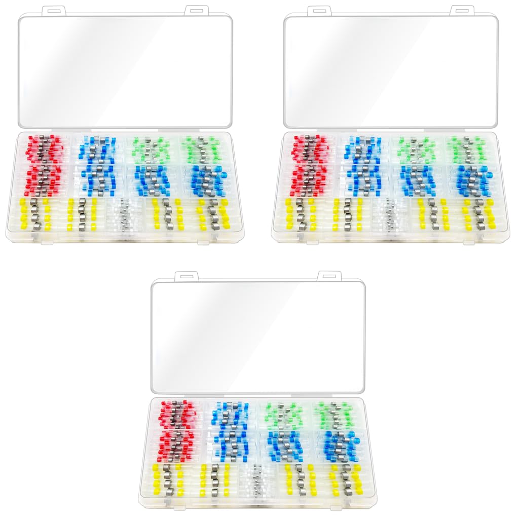 Serplex Heat Shrink Solder Wire Connectors Kit 160 pcs for Electrical Repairs | Waterproof Insulation with Tin Ring Design