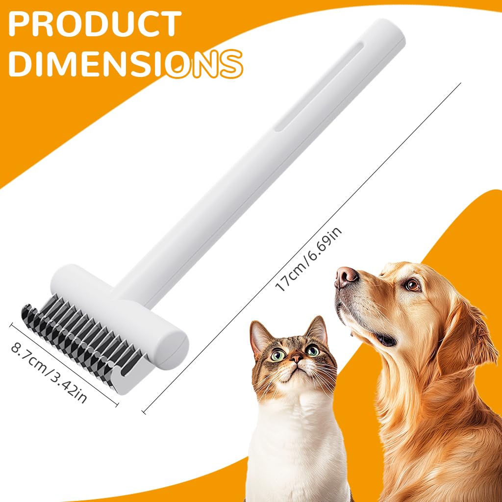 Qpets Shedding Slicker Brush for Dogs and Cats with Stainless Steel Pins | Removes Loose Hair Mats and Tangles