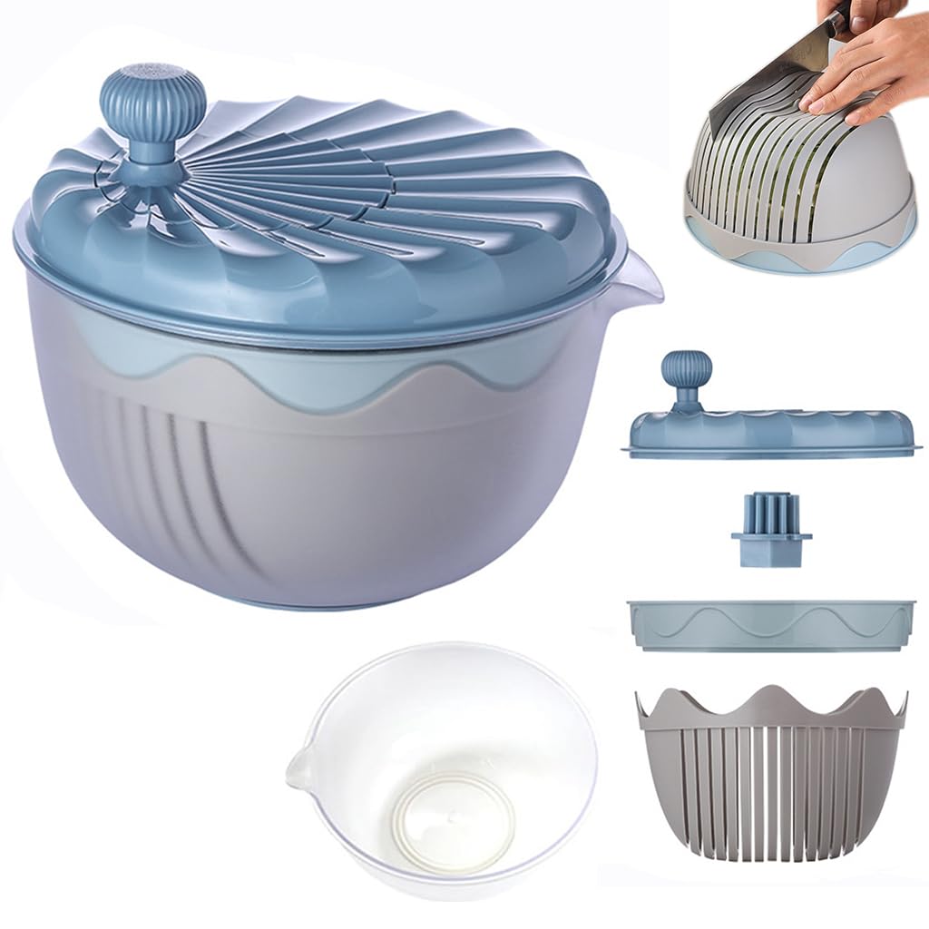 Supvox Salad Spinner for Washing and Drying Vegetables with One‑Touch Pump | BPA‑Free Bowl