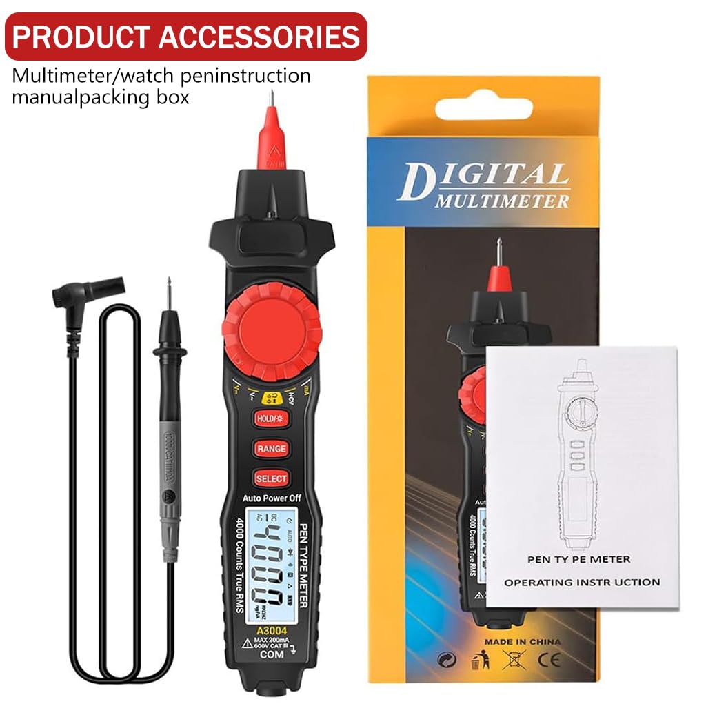 Serplex Pen Type Digital Multimeter for AC DC Voltage and Resistance Testing | 22.50x4.60x0.80cm Compact LCD Tester