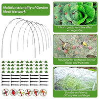 HASTHIP® 30Pcs Greenhouse Hoops Kits for Greenhouse, Vegetable Land with Assemble Kit, Reusable Rust Free Grow Tunnel Hoops Frame for for Vegatable Land, Garden, Planting Land