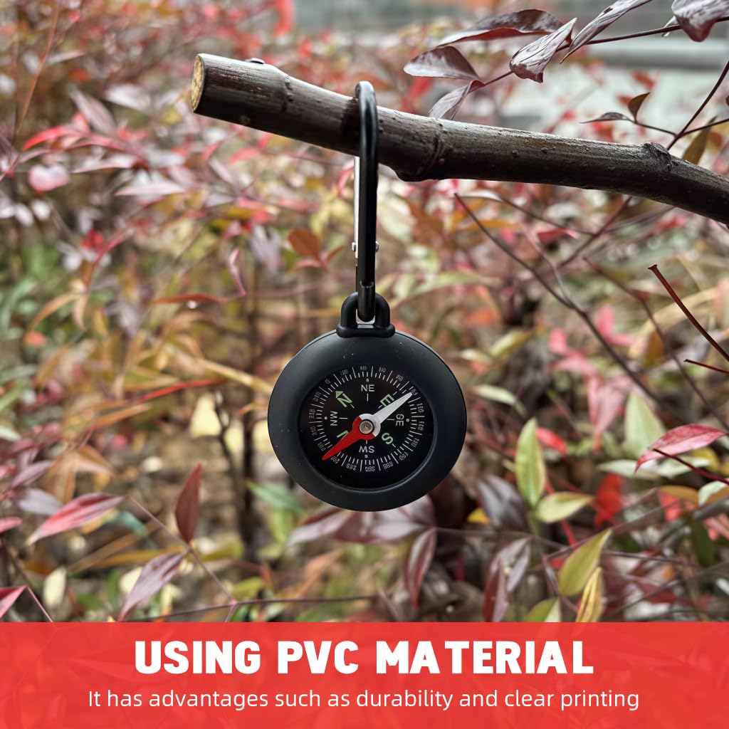 Proberos Outdoor Wristwatch Compass for Hiking and Camping with HD Alloy Dial and Adjustable Silicone Band