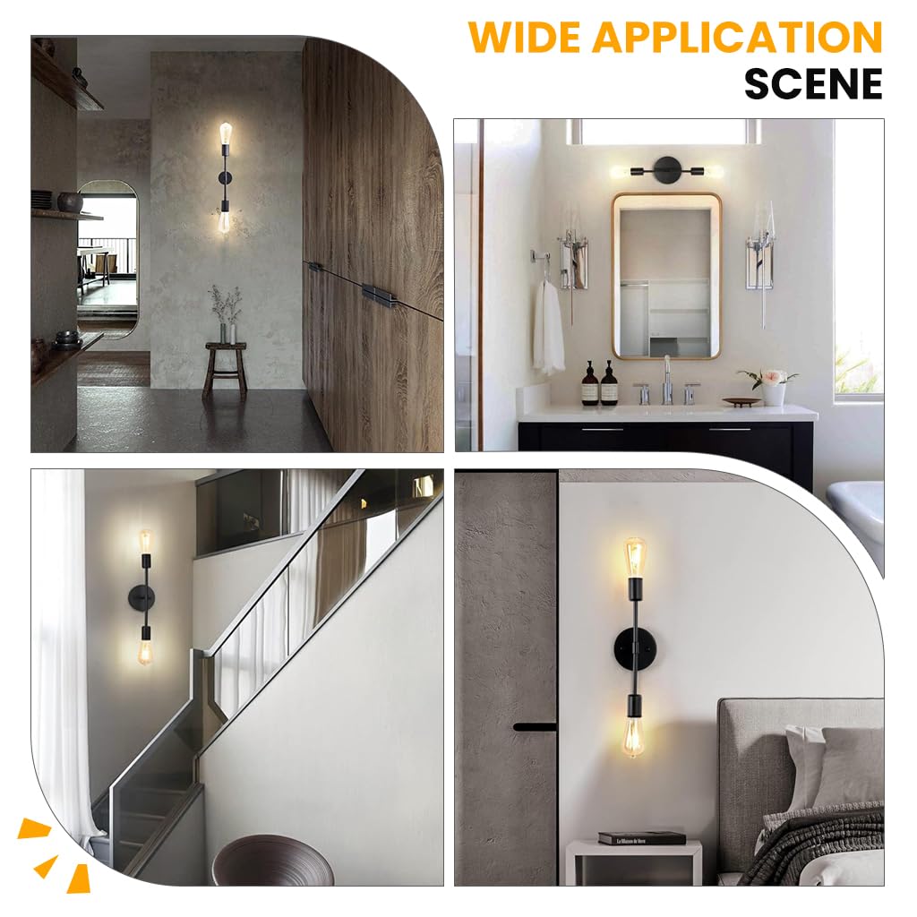 ELEPHANTBOAT Wall Lamp Fixtures for Home Decoration with 13.4 in Dual Head Metal Design | Modern Industrial Lighting