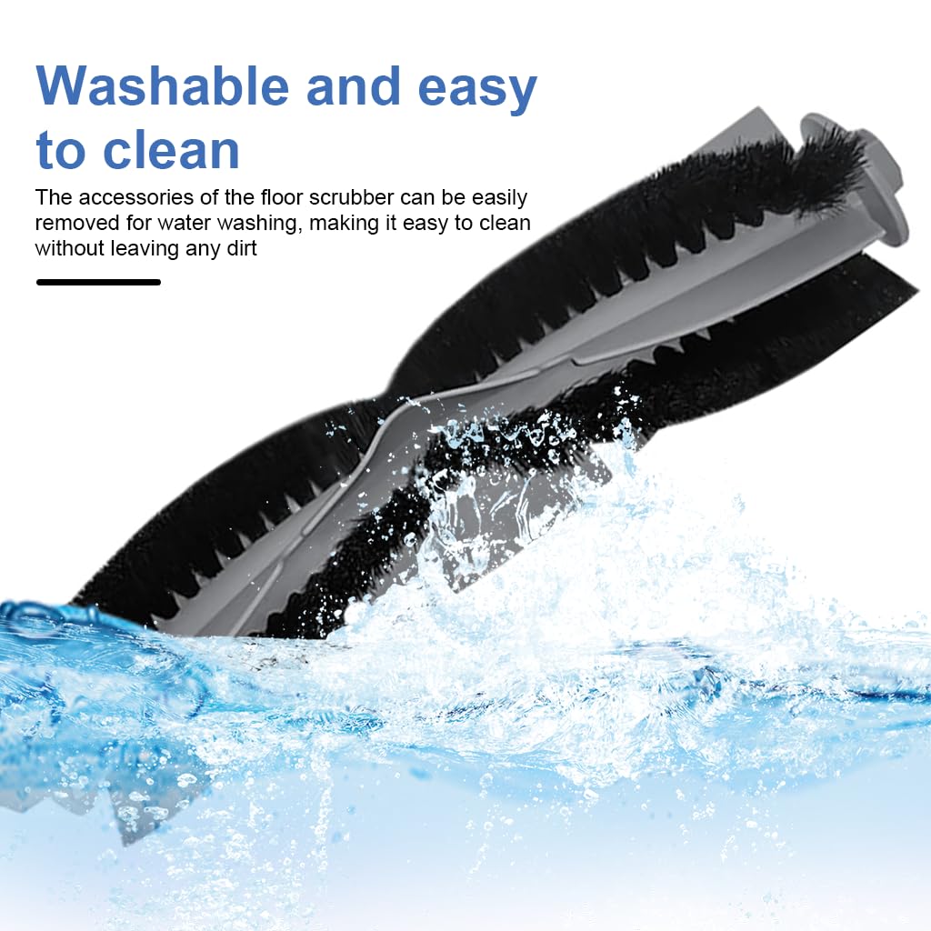 HASTHIP Main Brush for Ecovacs Deebot Y1 Y1 Pro featuring Dual Action Bristles & Rubber Fins | 1Pc Replacement Accessory