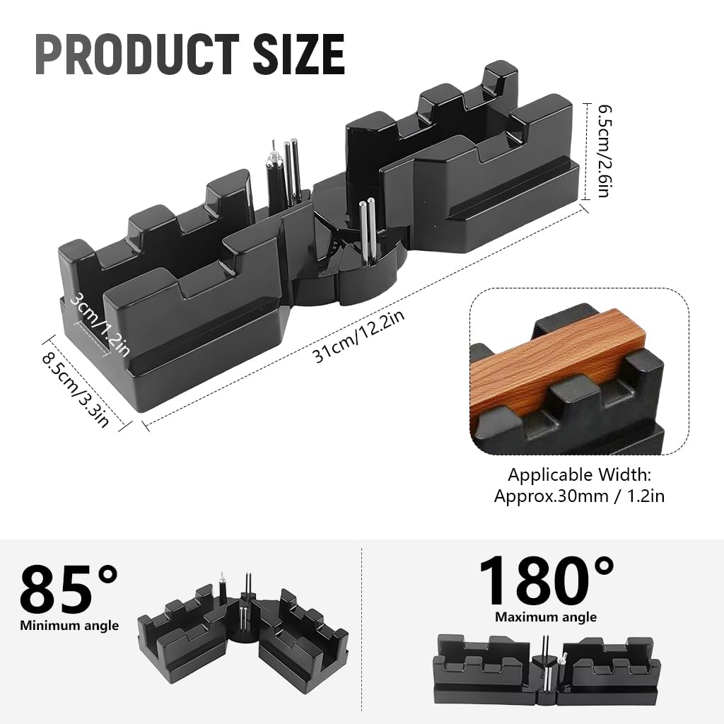 Serplex 2 in 1 Mitre Measuring and Cutting Tool for 90° Corners with Steel Pins and ABS Guide | Ideal for Baseboard and Molding Work