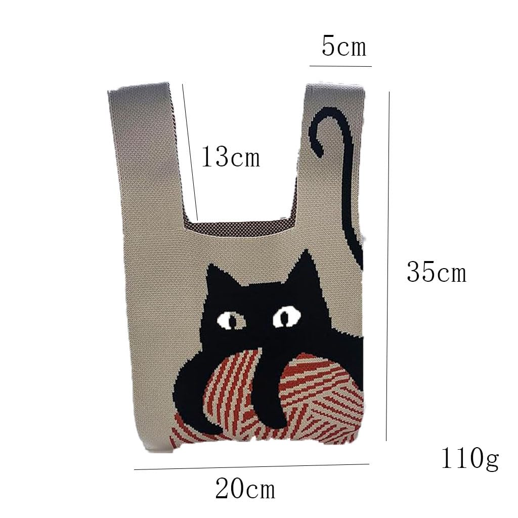 Zibuyu Wristlet Bag for Women featuring Tulips Floral Knit and Soft Polyester Fabric 20x35cm