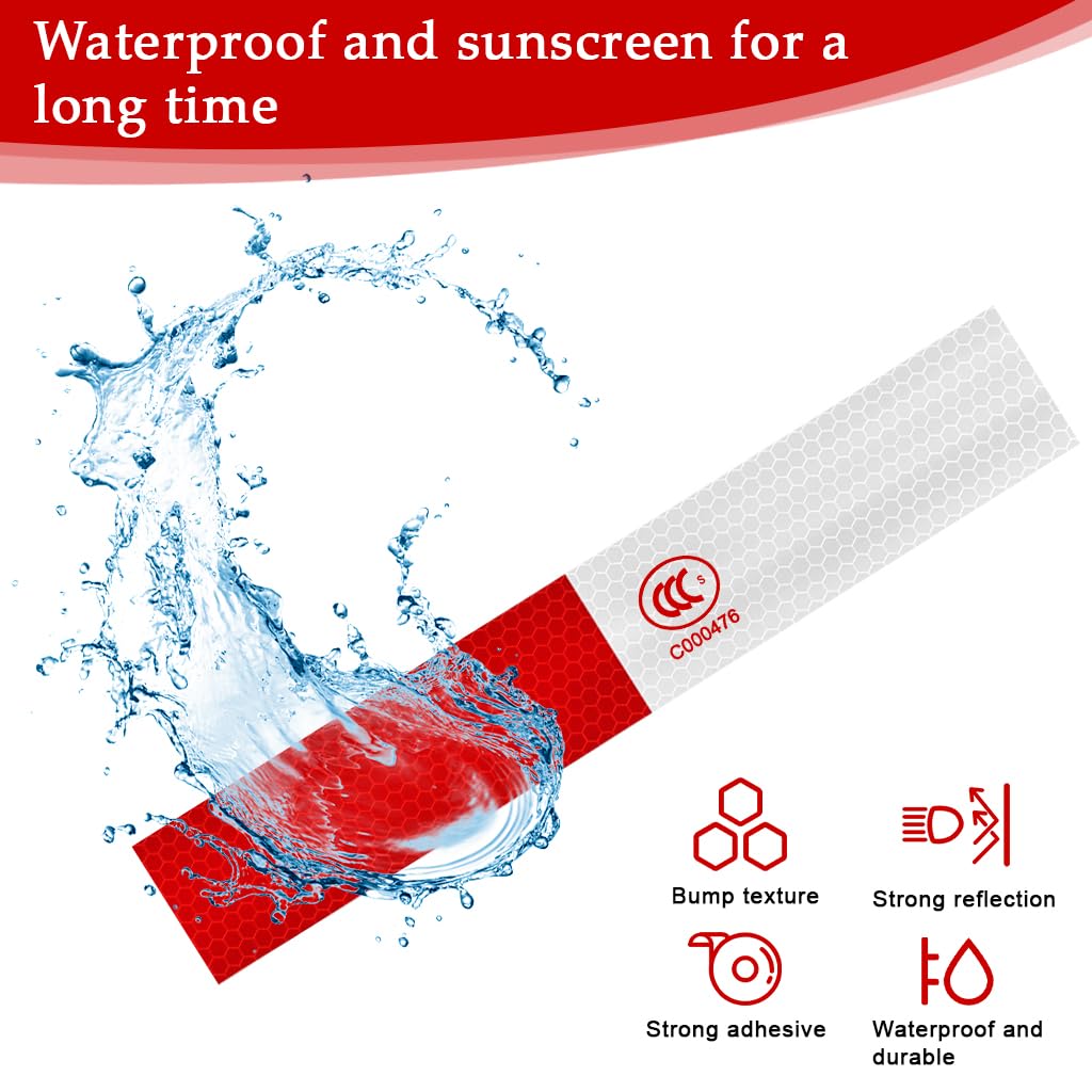 STHIRA Car Reflective Stickers for Night Safety with Self Adhesive Waterproof Strips 50pcs