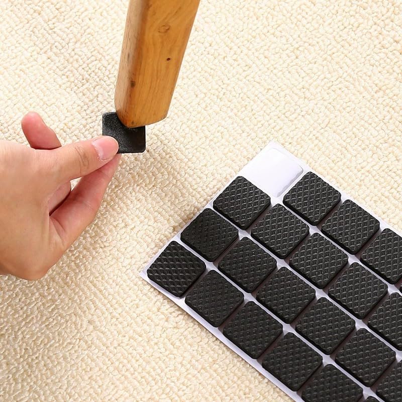 ZIBUYU® 16 Pieces Furniture Grippers Chair Leg Pads Self Adhesive Rubber Chair Feet- Anti Scratches Furniture Pads for Hardwood Floors