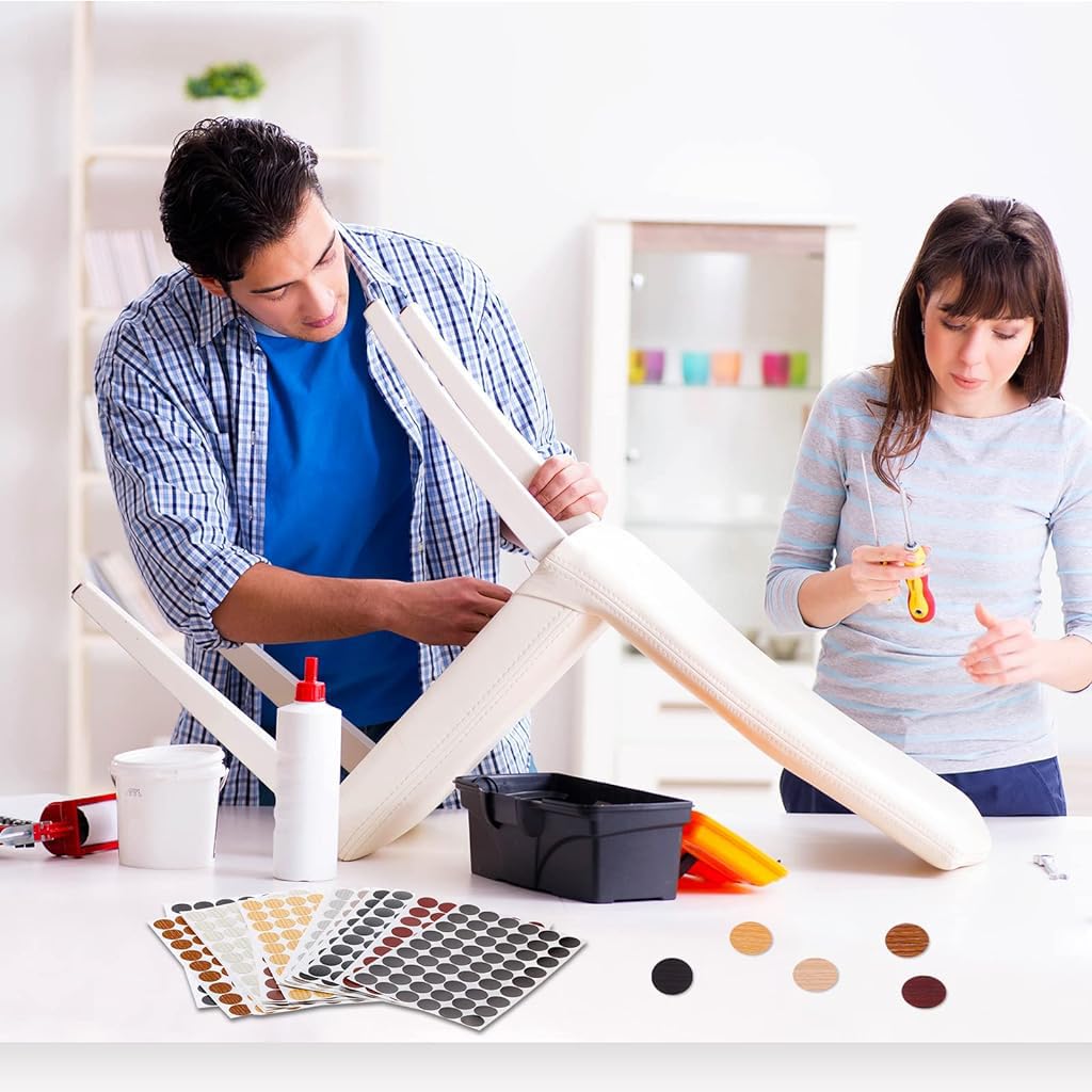 HASTHIP Screw Covers for Furniture with 864 pcs 0.83 in PVC Stickers | Waterproof and Self-Adhesive