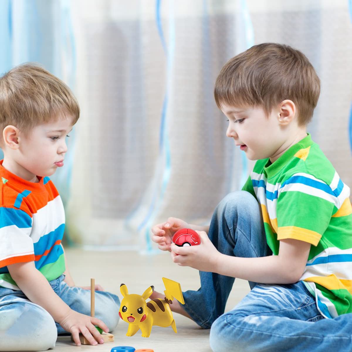 PATPAT Pokemon Toy Figures for Kids with Auto Open Ball 8x7x6cm in ABS and PVC | Desk Decor Gift