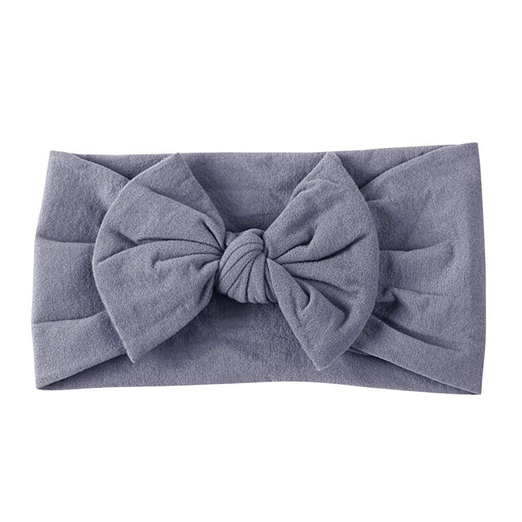 PALAY Baby Nylon Headbands for Newborn and Toddler Girls featuring Knotted Turban Design | 6pcs Soft Stretchy Hair Wraps in Multicolor