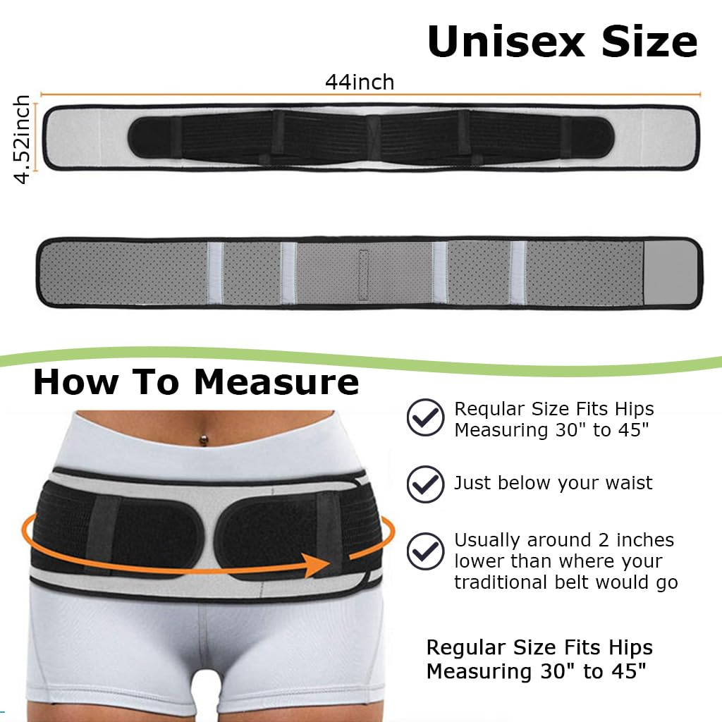 HANNEA Sciatica Pain Relief Belt for Men and Women with Breathable SI Joint Support | 2PCS