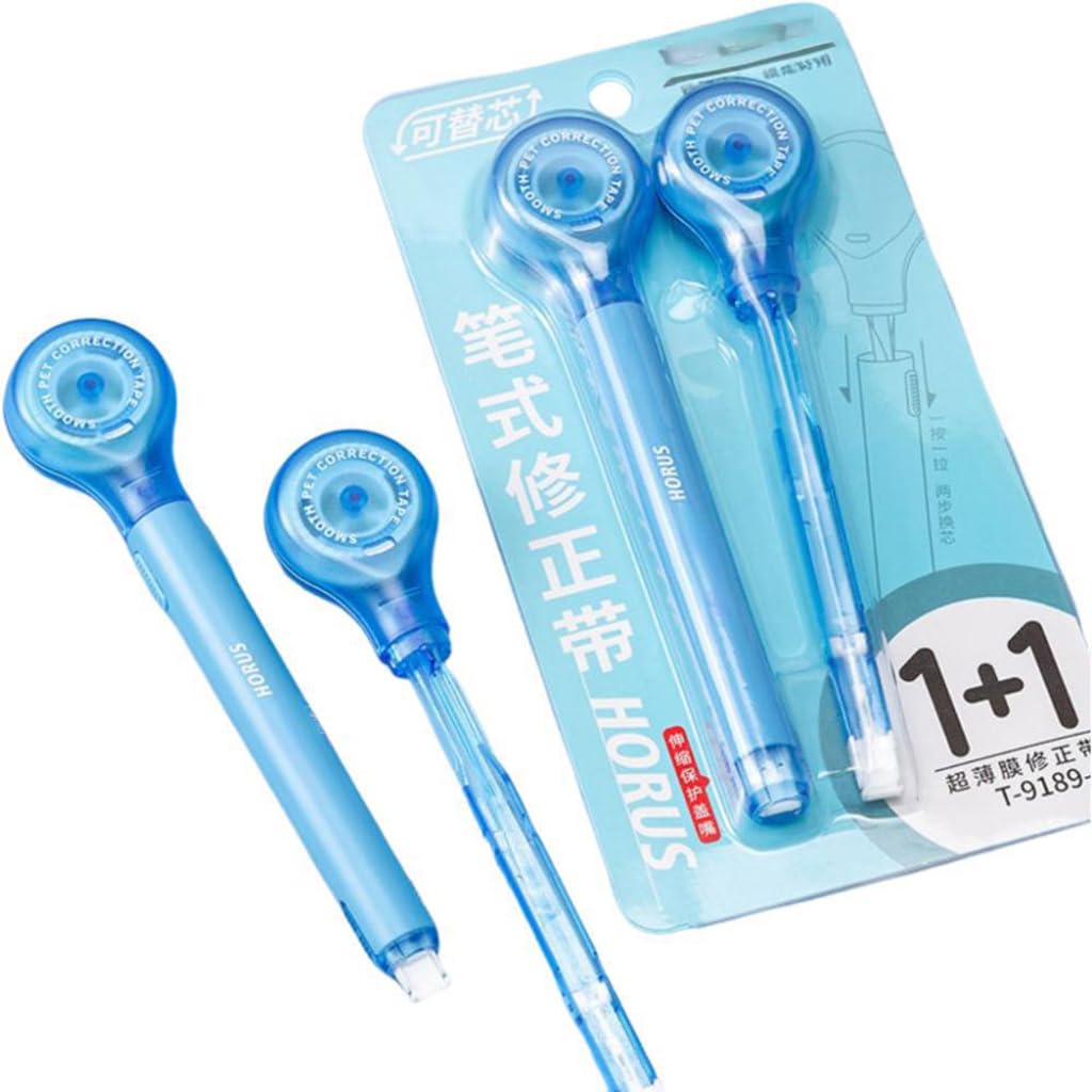 ZIBUYU Correction Tape for School and Office with Bonus Refill | Smooth Blue Design