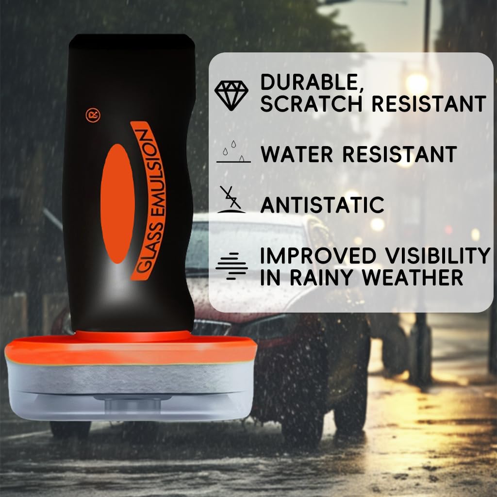 STHIRA Windshield Oil Film Cleaner for Car and Glass Surfaces with Built In Brush 100g Capacity