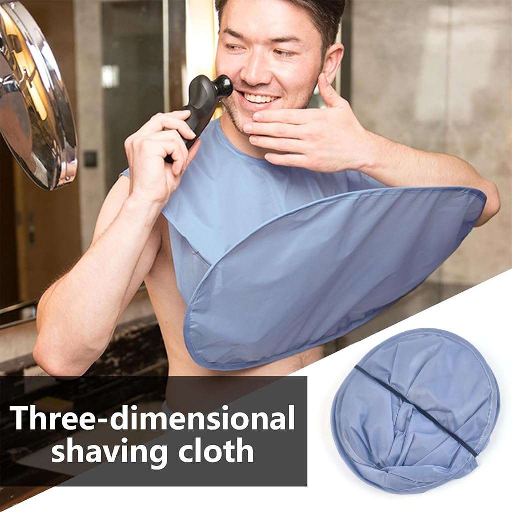 HANNEA Beard Bib Apron for Shaving and Trimming with Foldable Design | Waterproof Non‑Stick Grooming Cape for Men