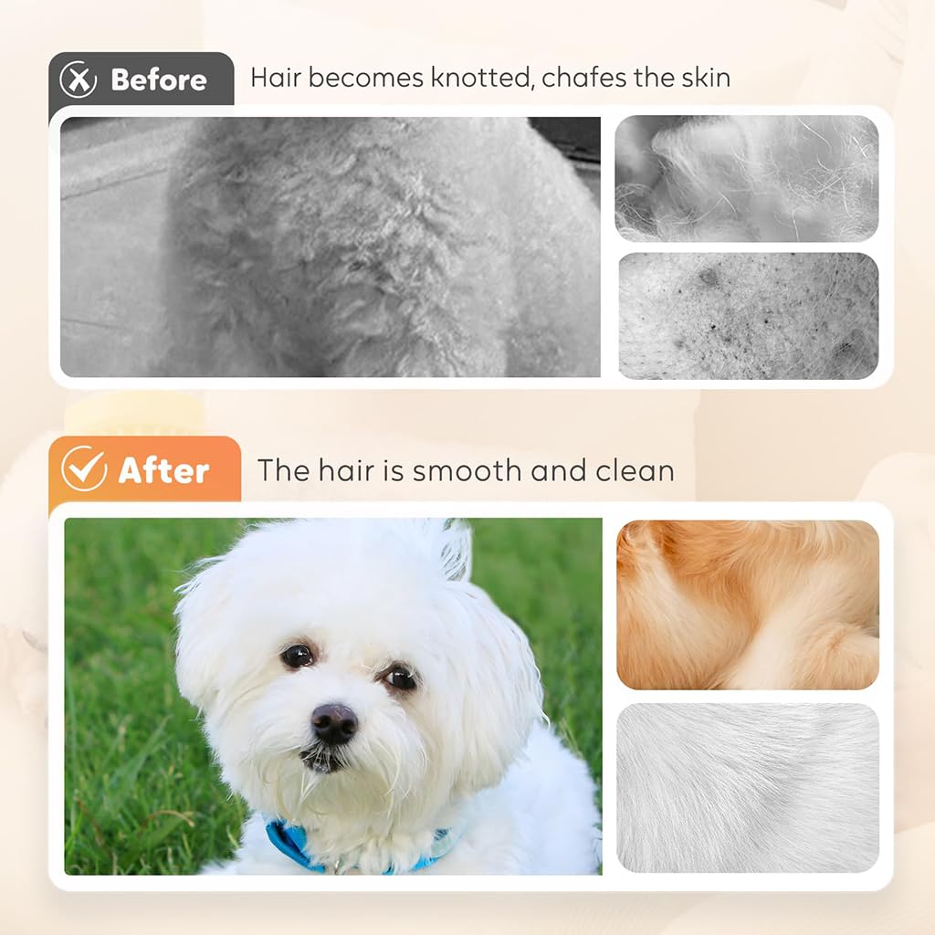 ZIBUYU Pet Bath Brush for Dogs featuring Bubble Maker and Gentle Shampoo Application