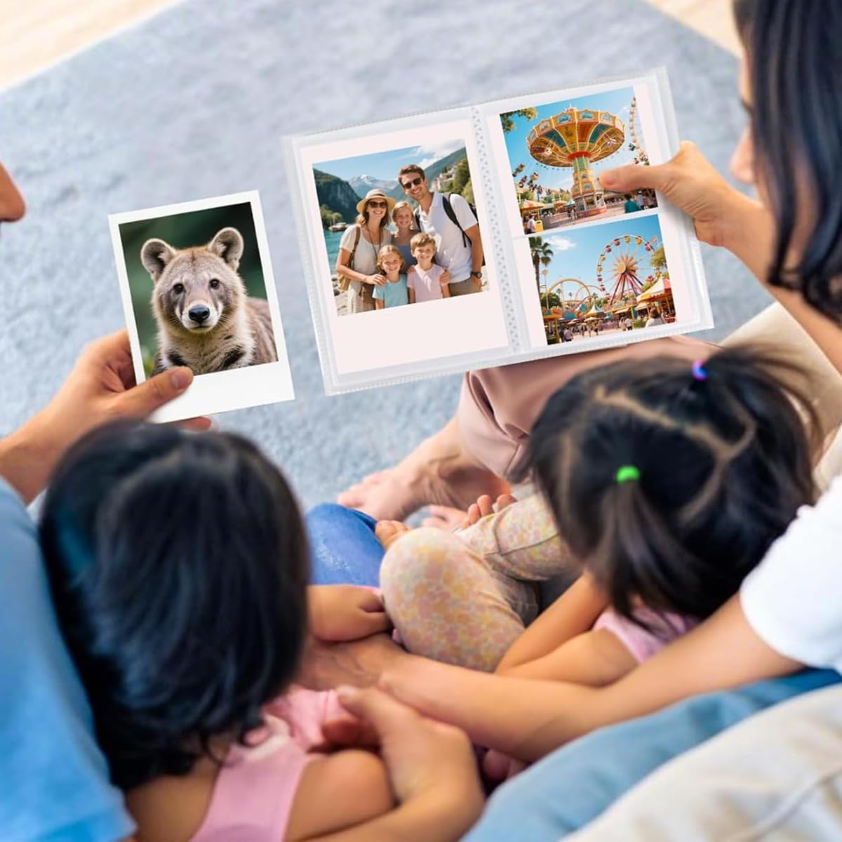 HASTHIP A6 Photo Album for Photos and Cards with 20 Pockets and Clear PP Matte Cover | Pack of 4