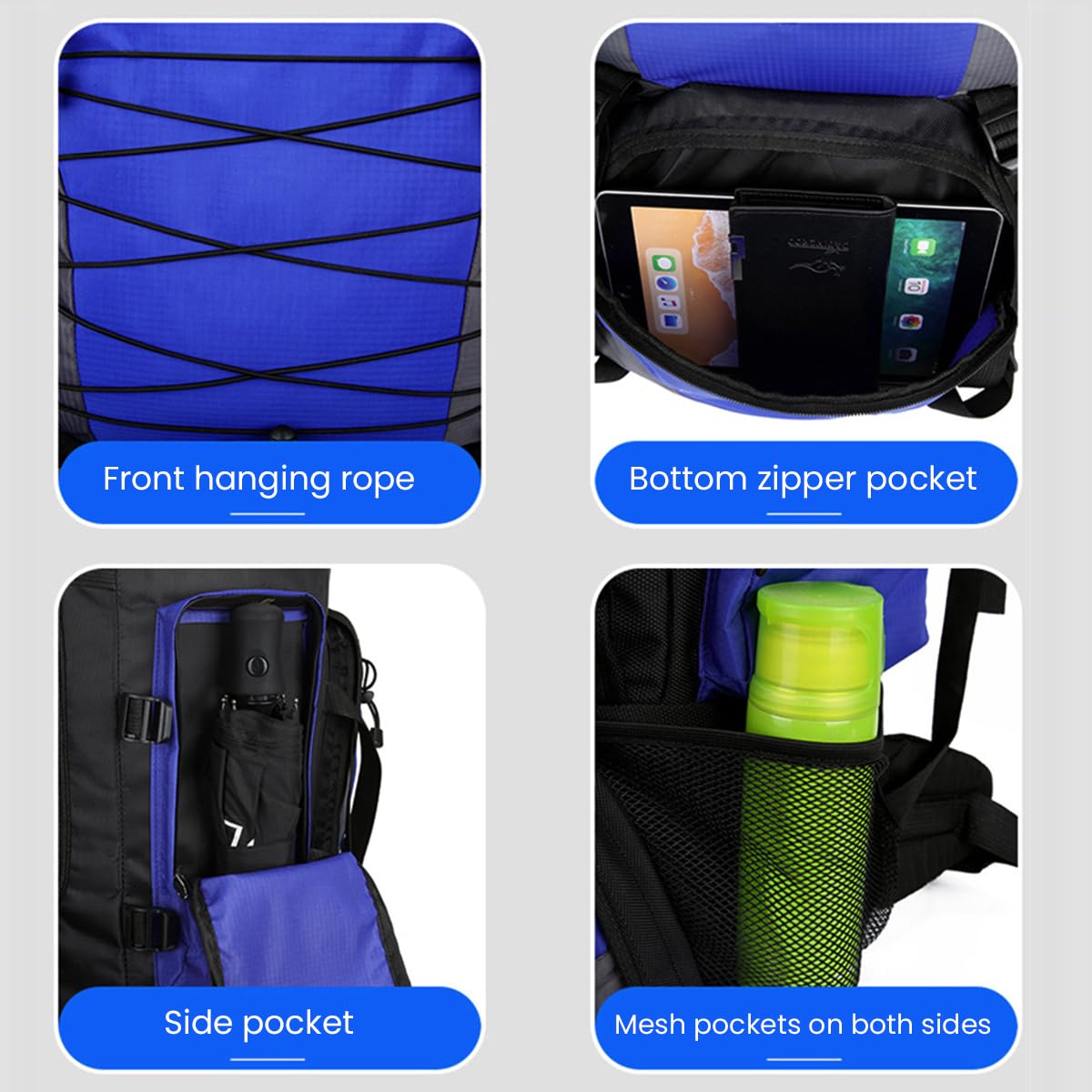 GUSTAVE Travel Backpack for Hiking and Camping featuring 90L Capacity and Ergonomic Support
