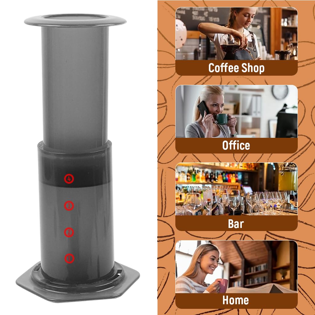 Supvox Coffee Maker for Travel and Camping with 4 Stage Brewing System | Heat Resistant PP